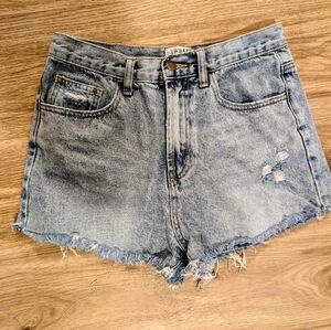 Casual Light Blue Jean Shorts for Women